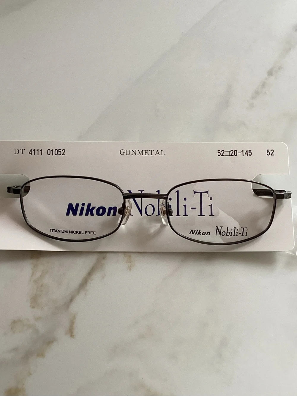 Vintage Nikon Nobili-Ti Titanium Nickel Free Gunmetal Eyeglass Frames DT4111